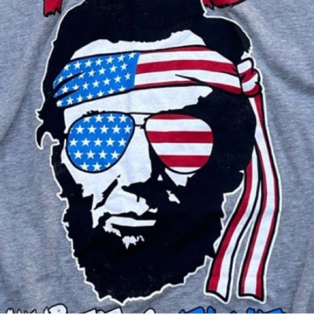 RAD WHITE AND BLUE Patriotic Holiday TShirt Adult Size Small UNISEX by MAD